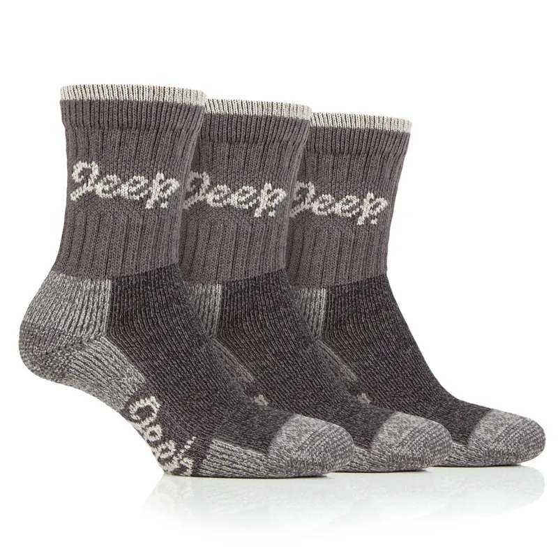 Jeep Luxury All Terrain Women's Socks 3 Pack - Slate