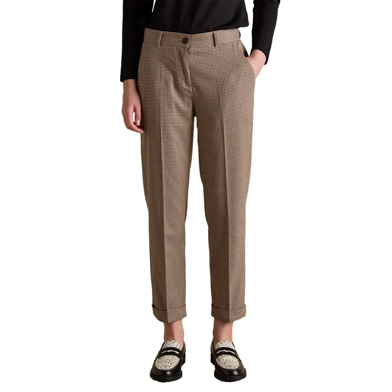 Joules Ada Women's Relaxed Pants - Brown/Check