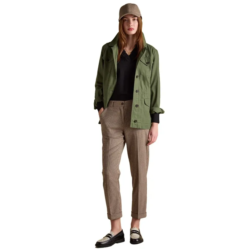 Joules Ada Women's Relaxed Pants - Brown/Check-3