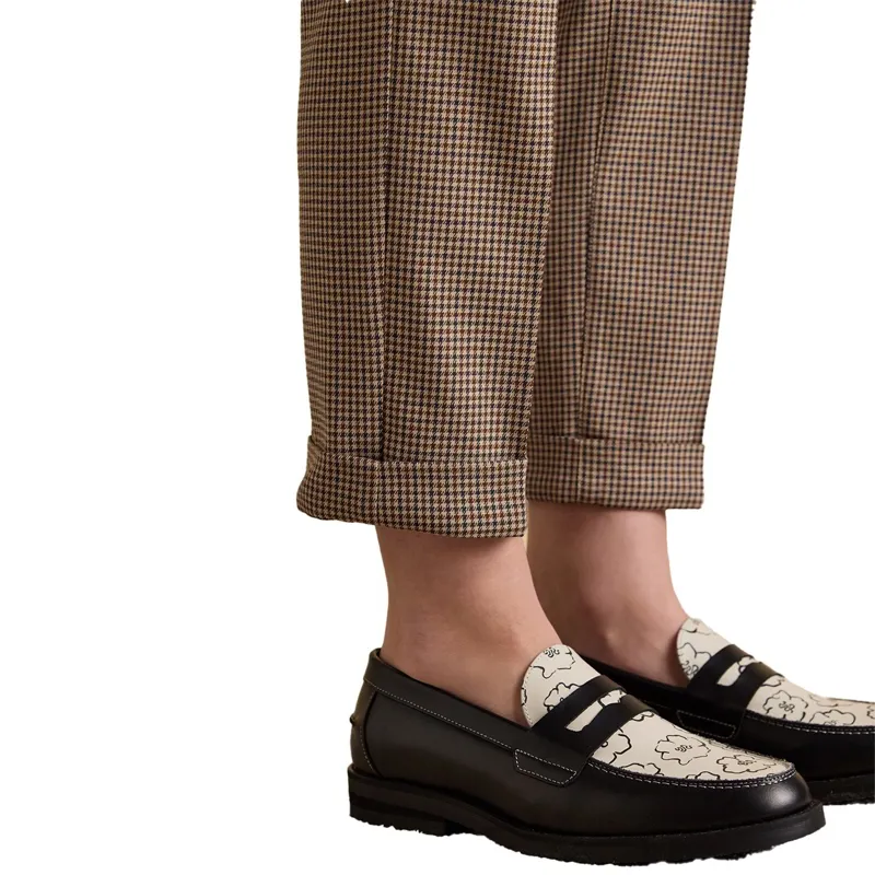 Joules Ada Women's Relaxed Pants - Brown/Check-6