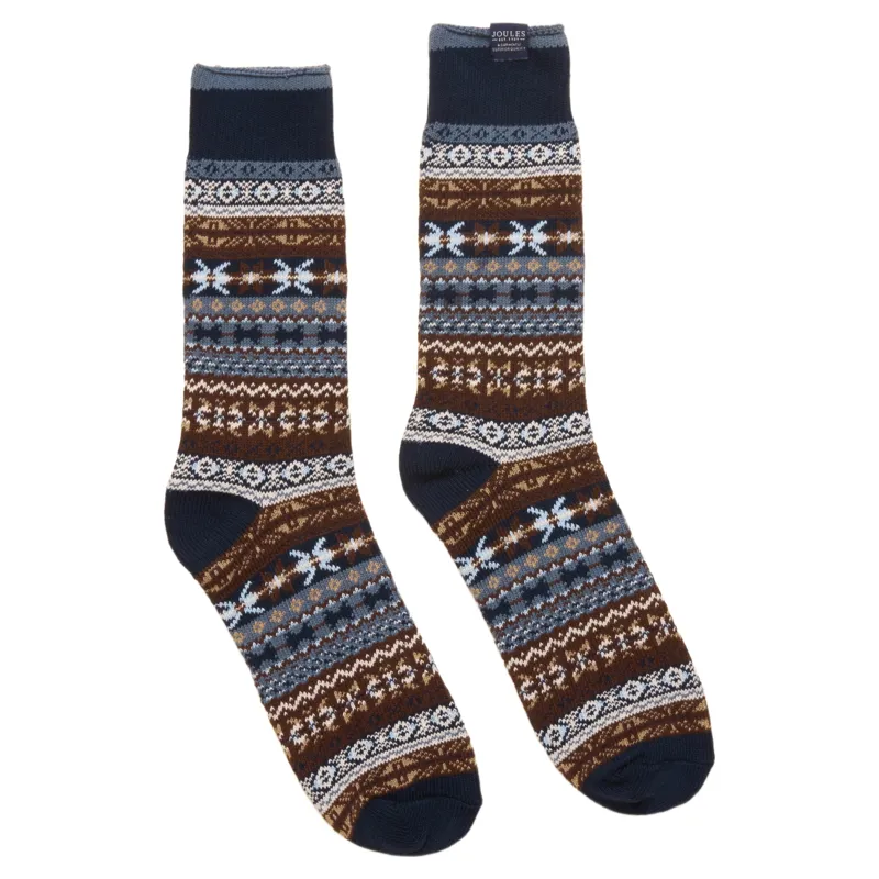 Joules Alby Mens Socks - Navy/Pink