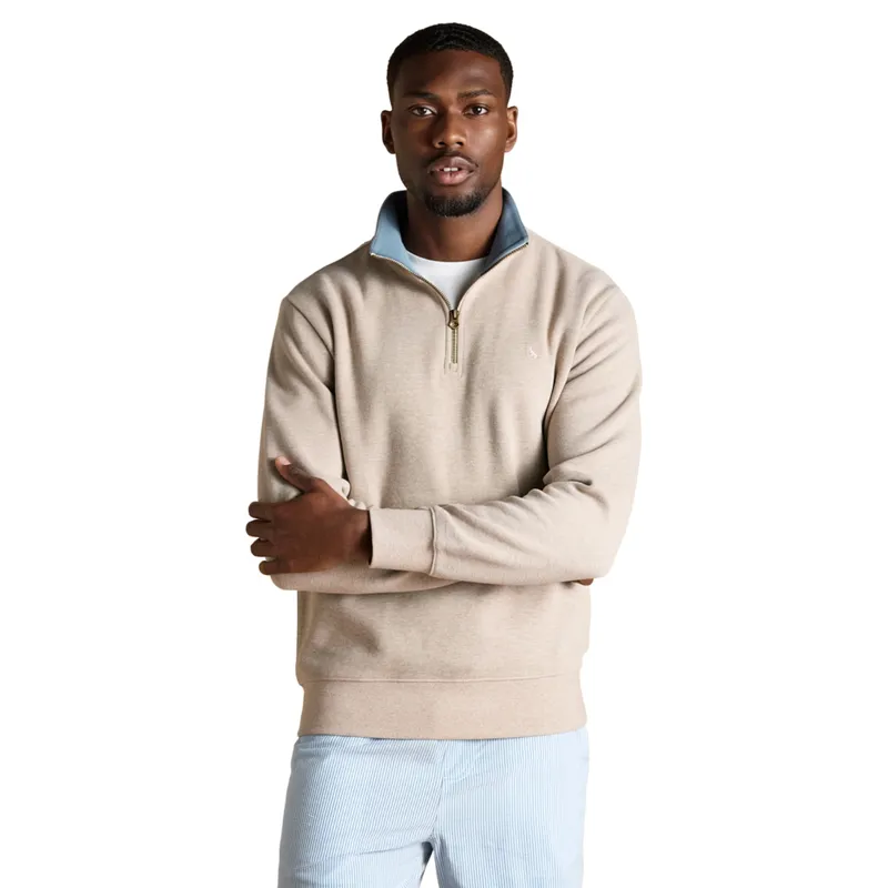 Joules Alistair 1/4 Zip Men's Sweatshirt - Oatmeal