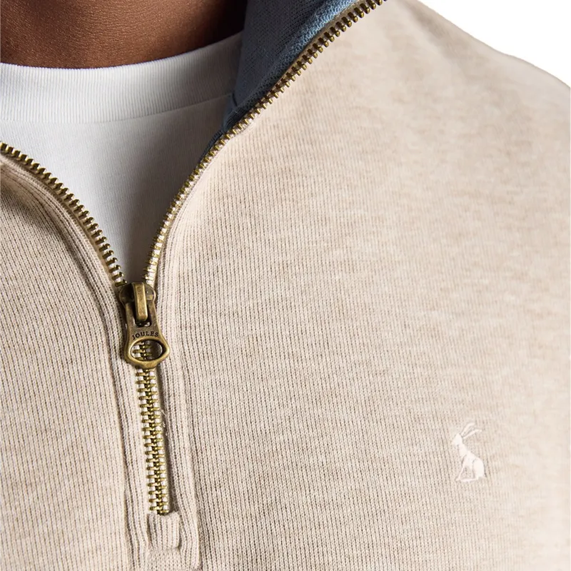 Joules Alistair 1/4 Zip Men's Sweatshirt - Oatmeal-5