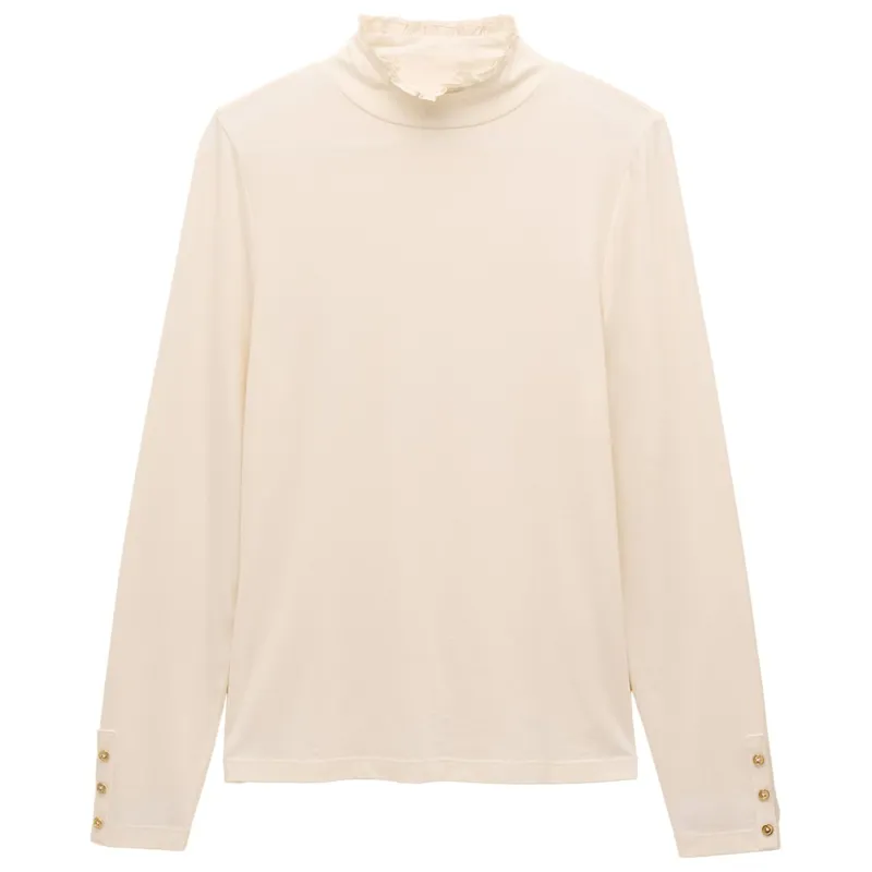 Joules Amy Women's Long Sleeve Jersey Top - Cream-1