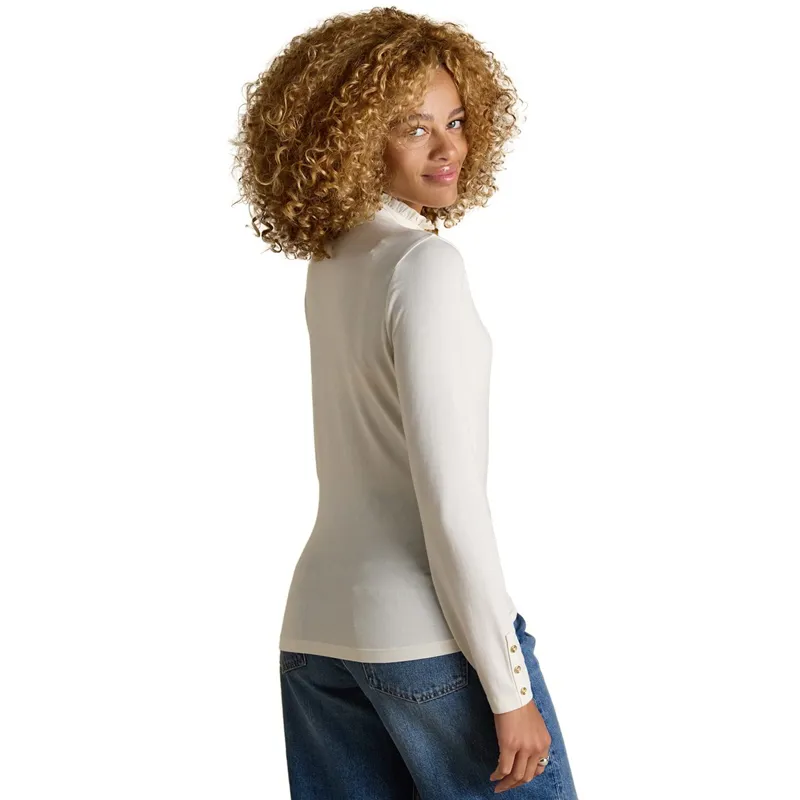 Joules Amy Women's Long Sleeve Jersey Top - Cream-2
