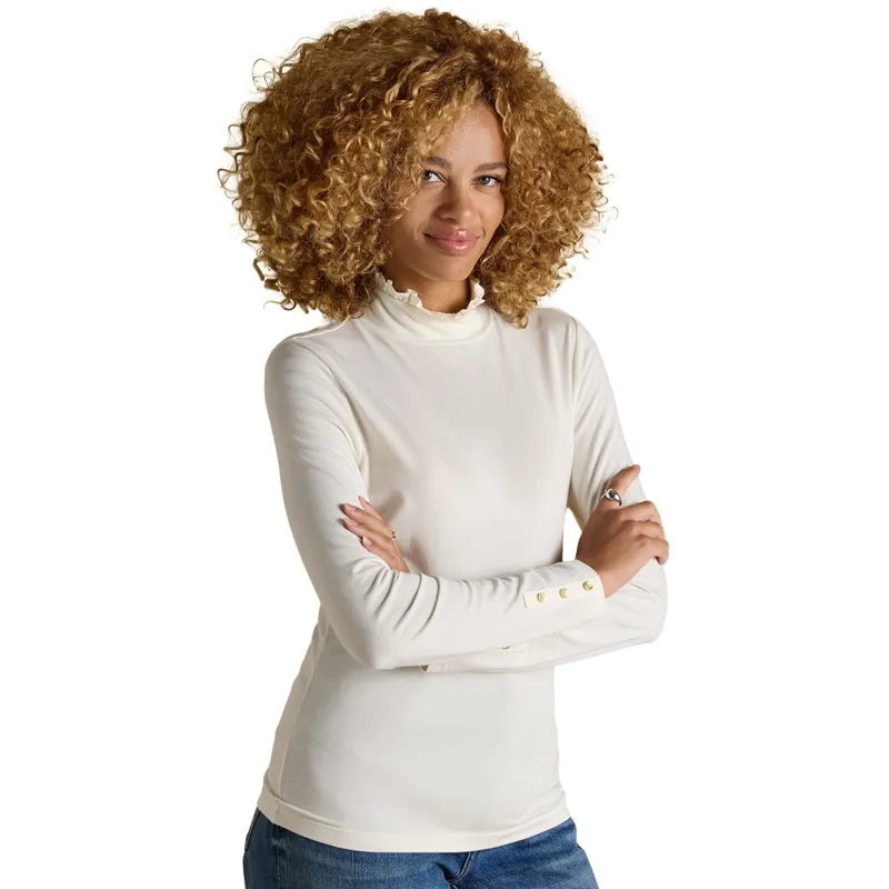 Joules Amy Women's Long Sleeve Jersey Top - Cream