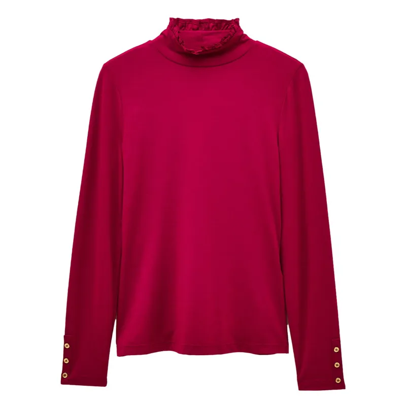 Joules Amy Women's Long Sleeve Jersey Top - Red-2