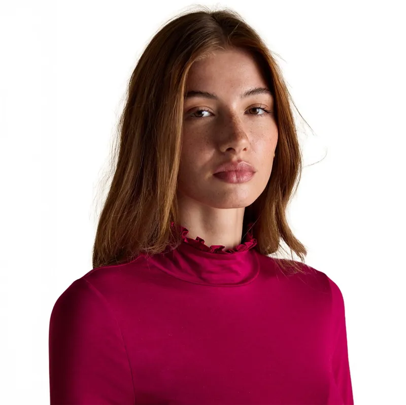 Joules Amy Women's Long Sleeve Jersey Top - Red-3