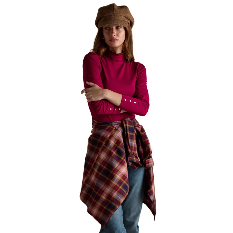 Joules Amy Women's Long Sleeve Jersey Top - Red-5