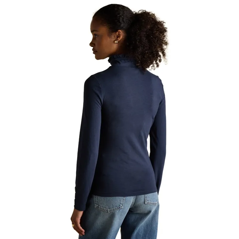 Joules Amy Women's Long Sleeve Jersey Top - Navy-1