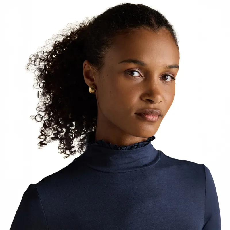 Joules Amy Women's Long Sleeve Jersey Top - Navy-5