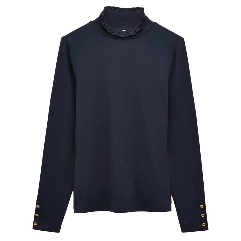 Joules Amy Women's Long Sleeve Jersey Top - Navy-2