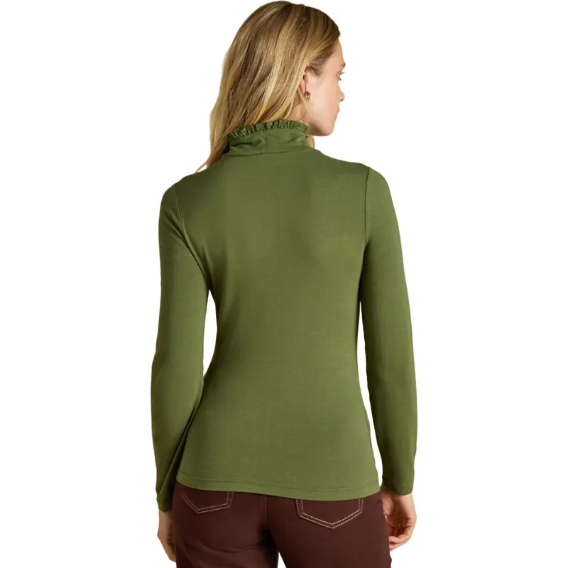 Joules Amy Women's Long Sleeve Jersey Top - Khaki-1