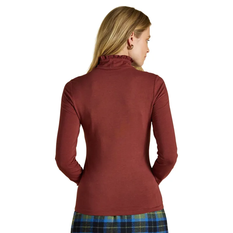 Joules Amy Women's Long Sleeve Jersey Top - Russet-1