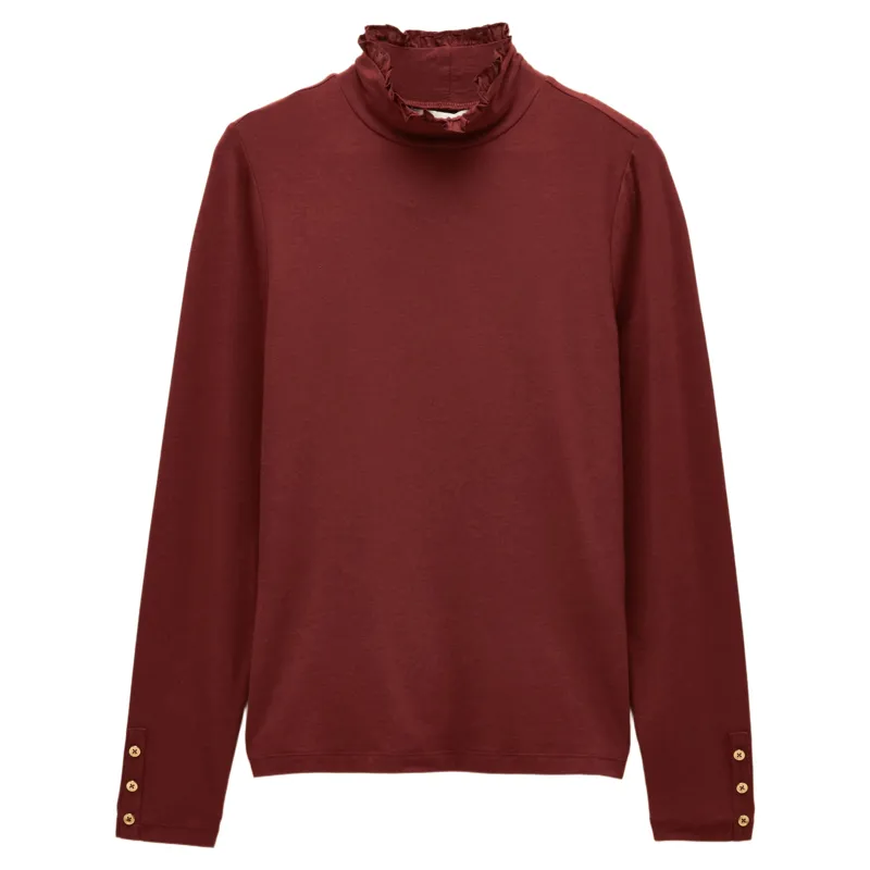 Joules Amy Women's Long Sleeve Jersey Top - Russet-2