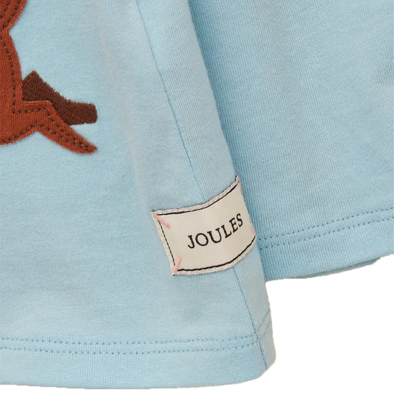 Joules Ava Girls Long Sleeve Top - Blue-3