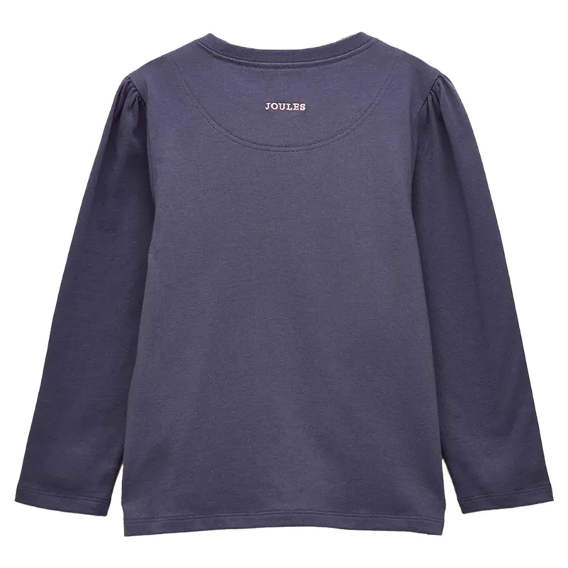 Joules Ava Junior Girls Long Sleeve Top - Navy-1