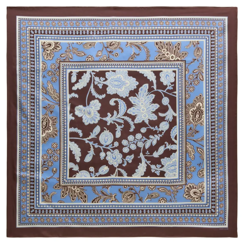 Joules Bloomfield Women's Scarf - Blue/Brown Floral-2