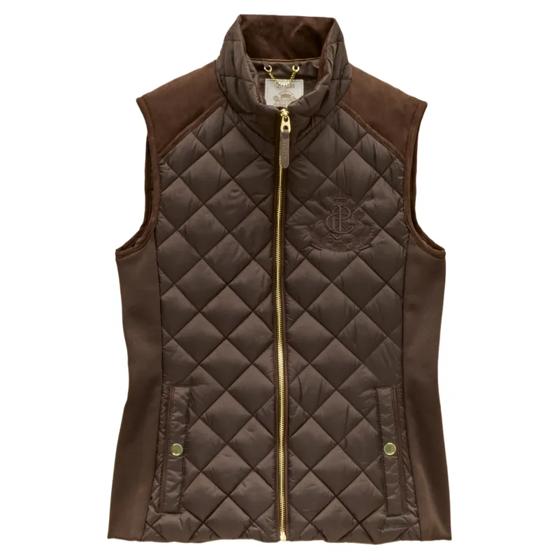 Joules Braemar Women's Luxe Quilted Vest - Chocolate Brown-3
