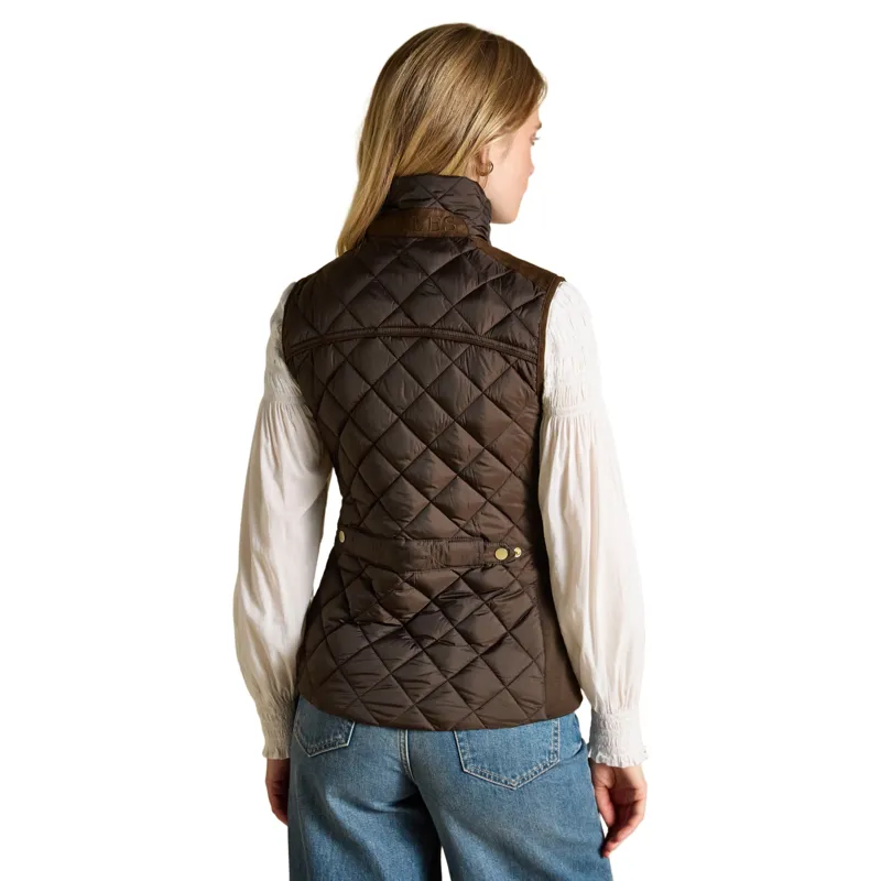 Joules Braemar Women's Luxe Quilted Vest - Chocolate Brown-1