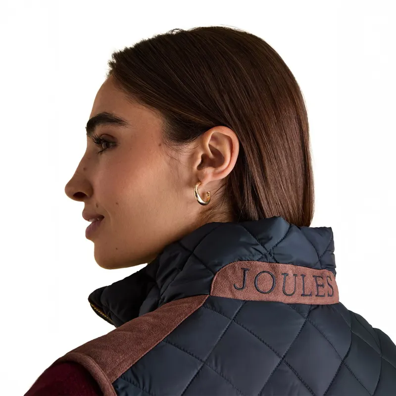 Joules Braemar Womens Luxe Quilted Vest - Navy-5