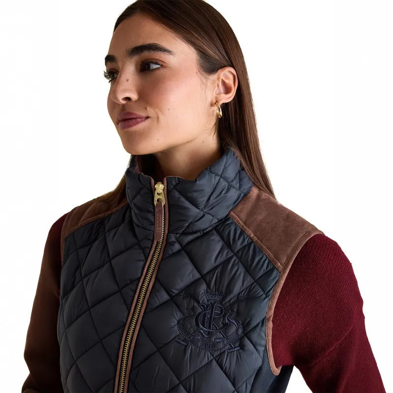 Joules Braemar Womens Luxe Quilted Vest - Navy-4