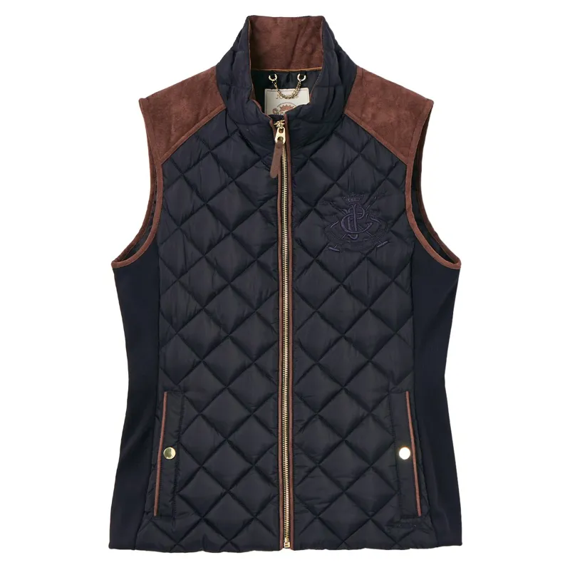 Joules Braemar Womens Luxe Quilted Vest - Navy-3