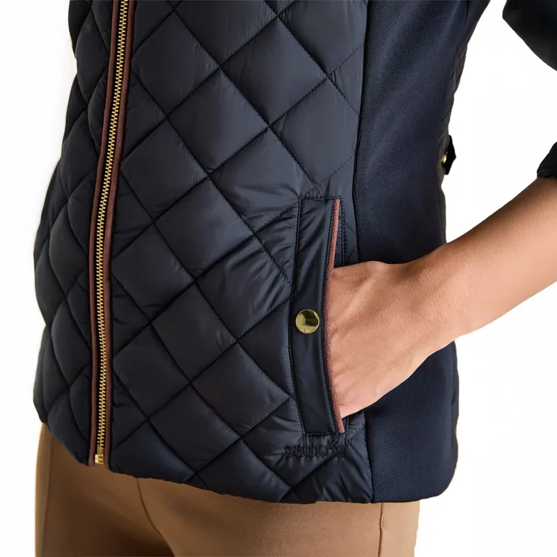 Joules Braemar Womens Luxe Quilted Vest - Navy-6