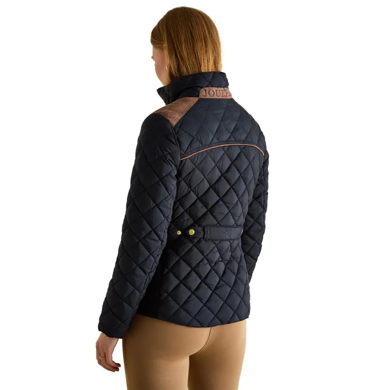 Joules Braemar Luxe Women's Diamond Quilted Coat - Navy-2