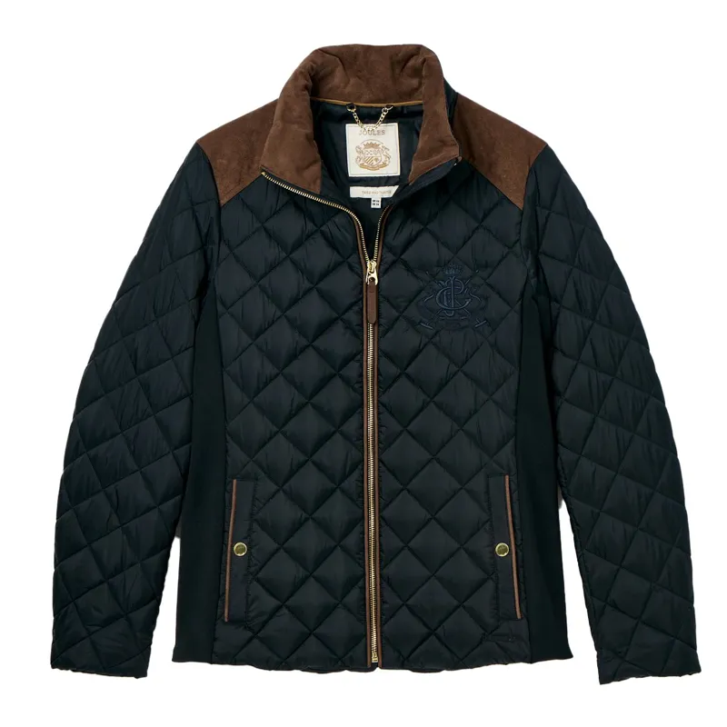 Joules Braemar Luxe Women's Diamond Quilted Coat - Navy-5