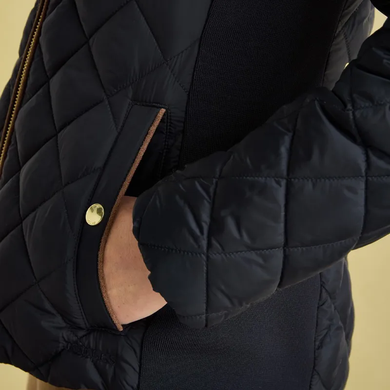 Joules Braemar Luxe Women's Diamond Quilted Coat - Navy-8
