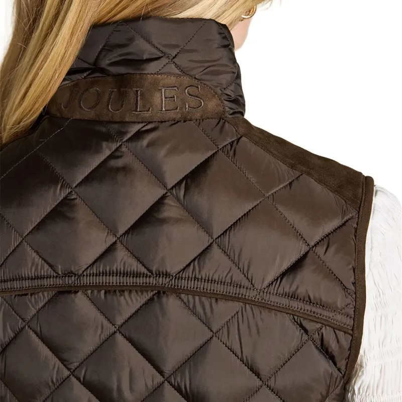 Joules Braemar Women's Luxe Quilted Vest - Chocolate Brown-5
