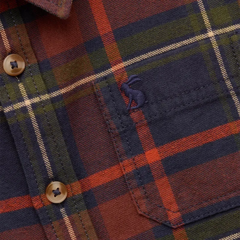 Joules Buchanan Junior Long Sleeve Check Shirt - Green/Red-1