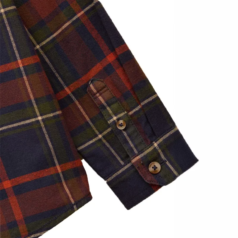 Joules Buchanan Junior Long Sleeve Check Shirt - Green/Red-3