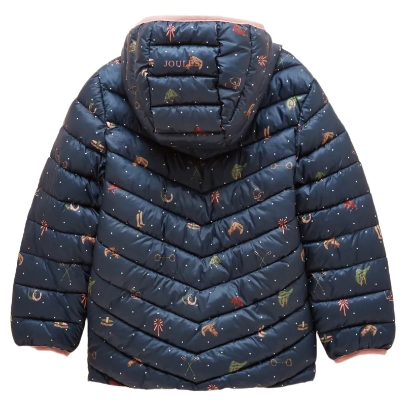 Joules Cairn Kids Water-Resistant Padded Coat - Navy Horse-1