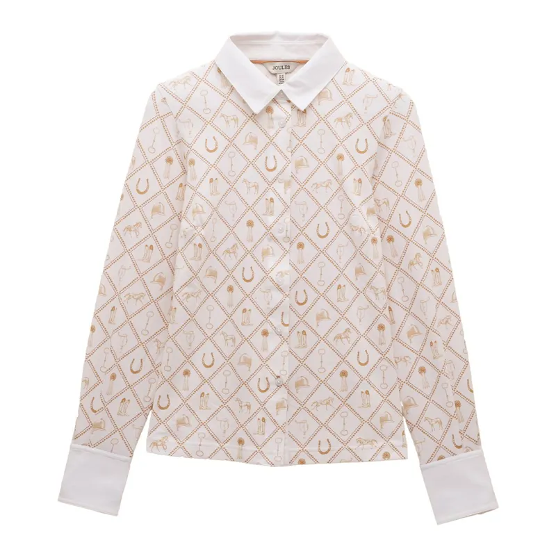 Joules Charlotte Women's Printed Jersey Shirt - Horse Icons-2