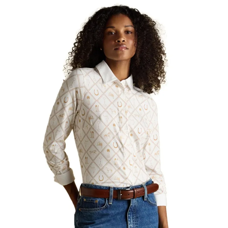 Joules Charlotte Women's Printed Jersey Shirt - Horse Icons-4