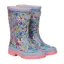 Joules Printed Junior Rain Boots - Blue Horse