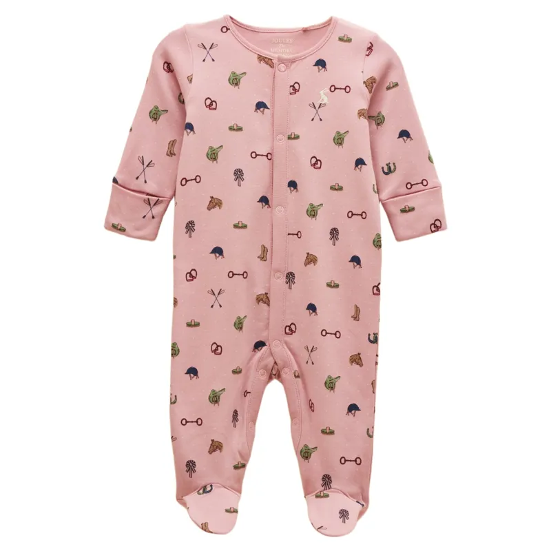 Joules Razamataz Sleepsuit - Cream/Horse Print