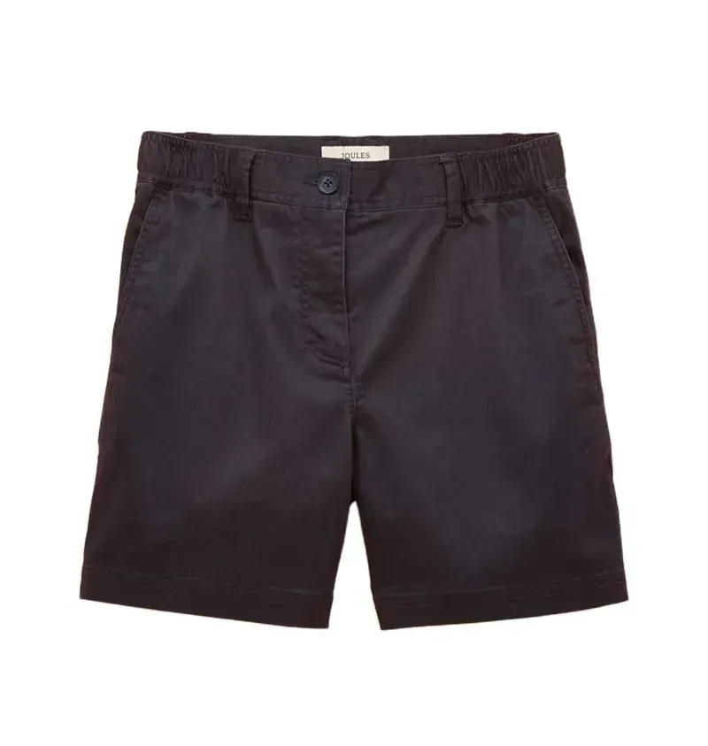 Joules Women's Chino Shorts with Elastic Waist - Navy-1