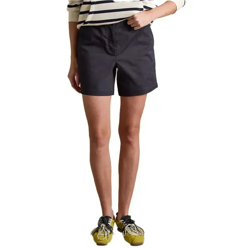 Joules Women's Chino Shorts with Elastic Waist - Navy-3