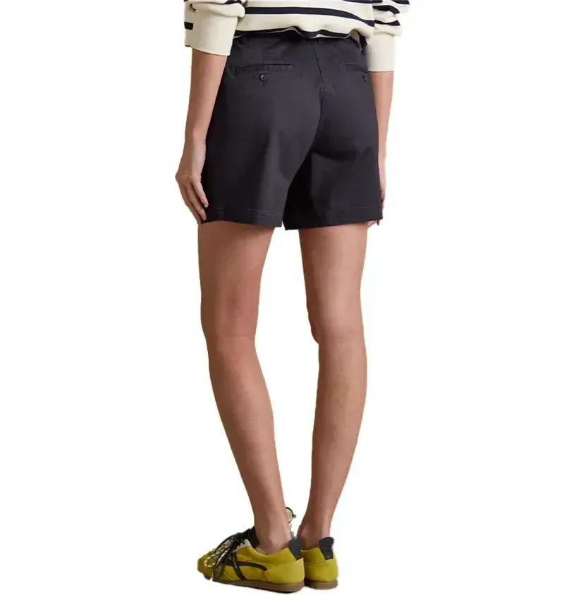 Joules Women's Chino Shorts with Elastic Waist - Navy-4