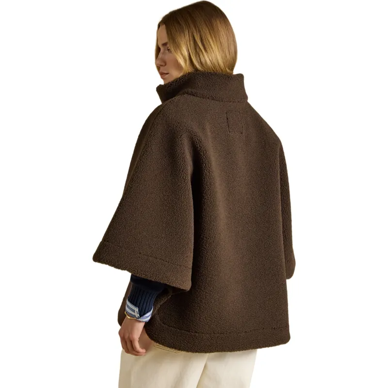 Joules Chunky Fleece Women's Cape - Chocolate Brown-1