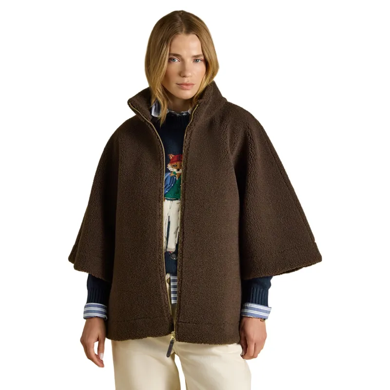 Joules Chunky Fleece Women's Cape - Chocolate Brown