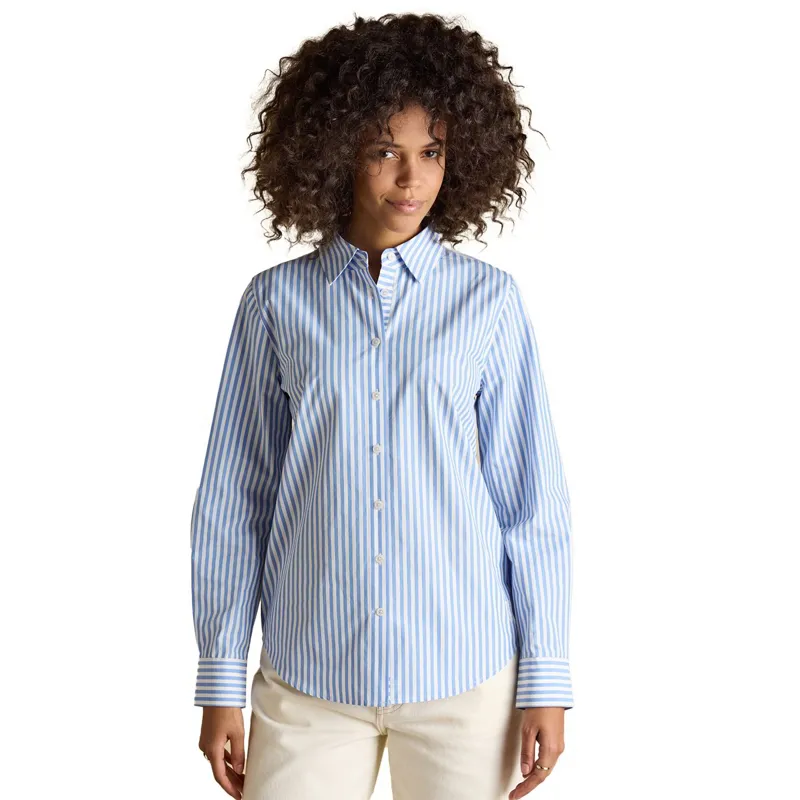 Joules Poplin Women's Classic Fit Shirt - Blue