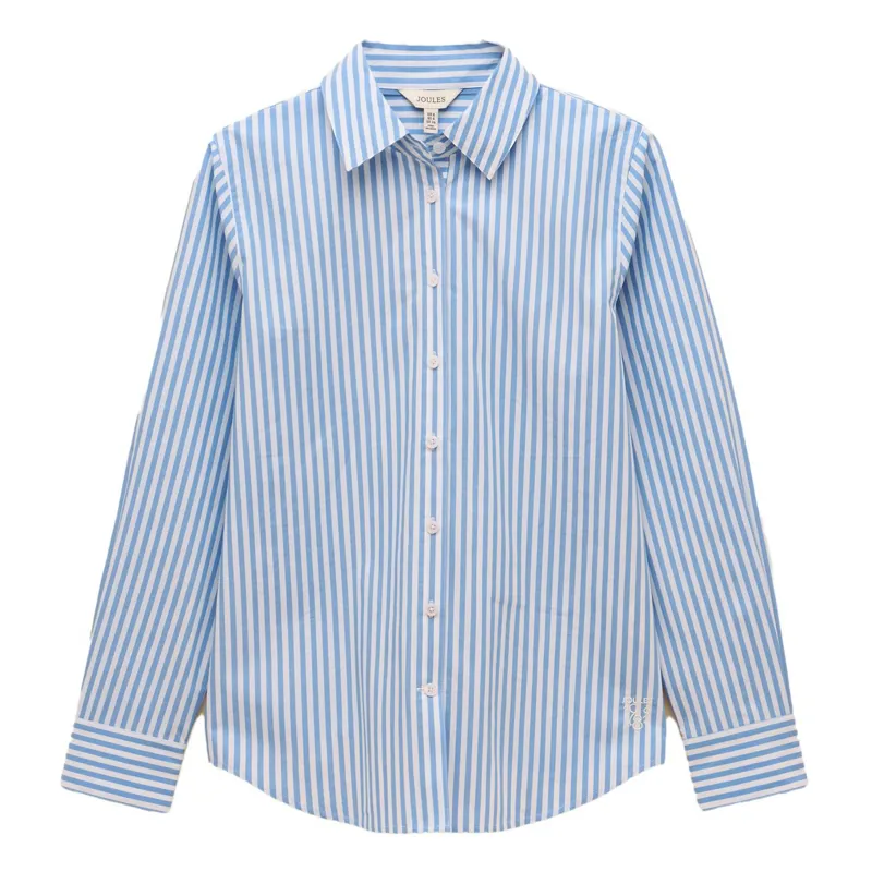 Joules Poplin Women's Classic Fit Shirt - Blue-2