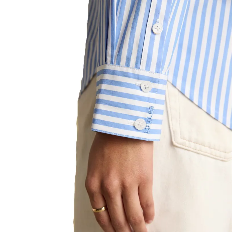 Joules Poplin Women's Classic Fit Shirt - Blue-5
