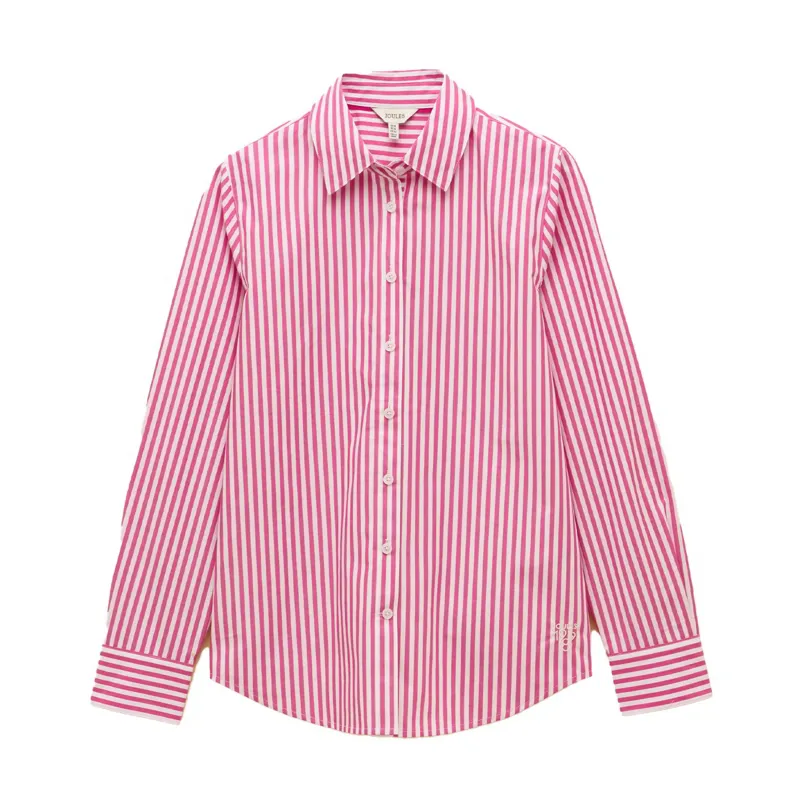 Joules Poplin Women's Classic Fit Shirt - Pink-2