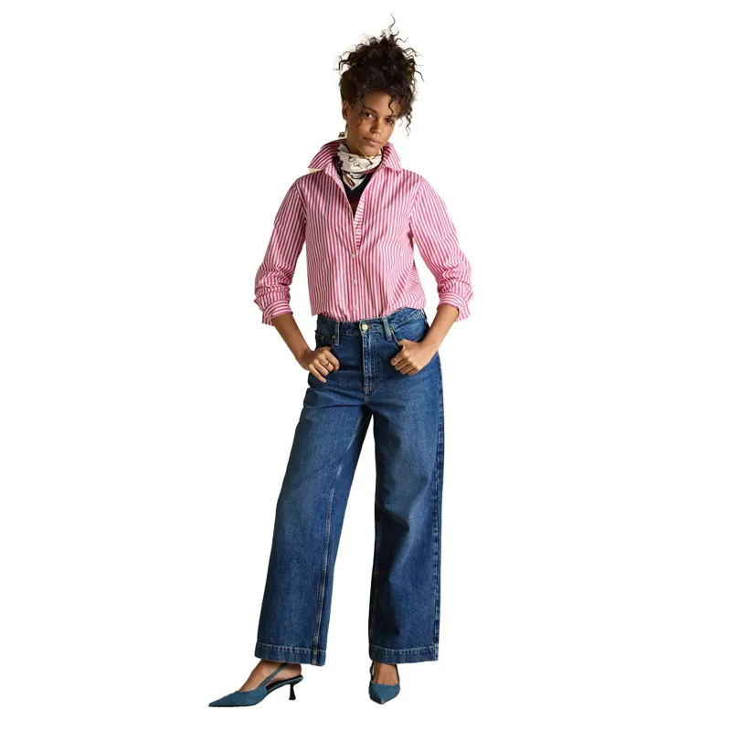 Joules Poplin Women's Classic Fit Shirt - Pink-3