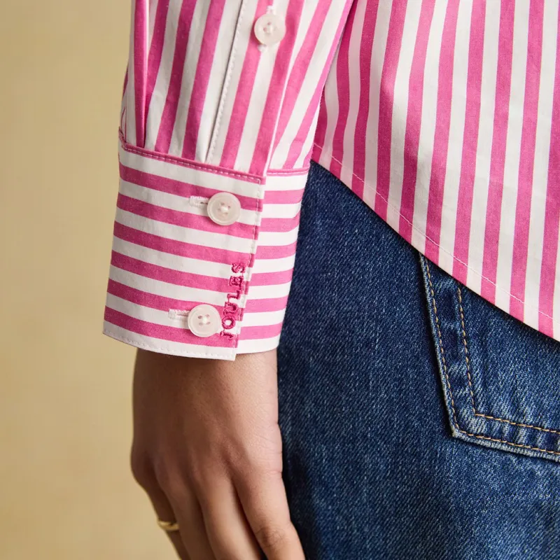 Joules Poplin Women's Classic Fit Shirt - Pink-5
